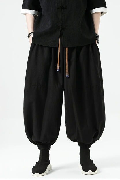 Men Wide Leg Lantern Pants