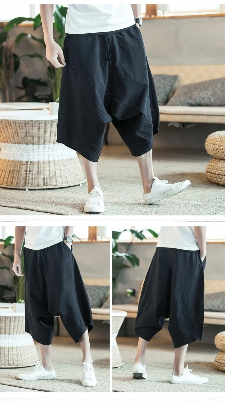 Harajuku Cotton Summer Harem Pants - Harem Pants Men