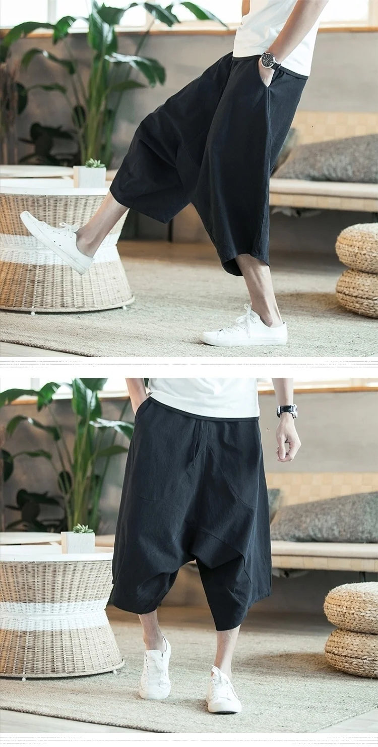 Harajuku Cotton Summer Harem Pants - Harem Pants Men