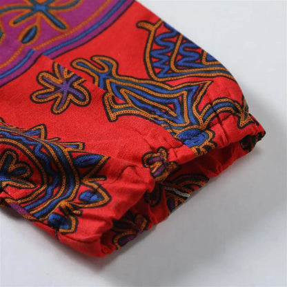 Red Vibe African Bloomers – Harem Pants Men Style - Harem Pants Men