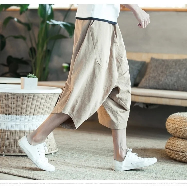 Harajuku Cotton Summer Harem Pants - Harem Pants Men