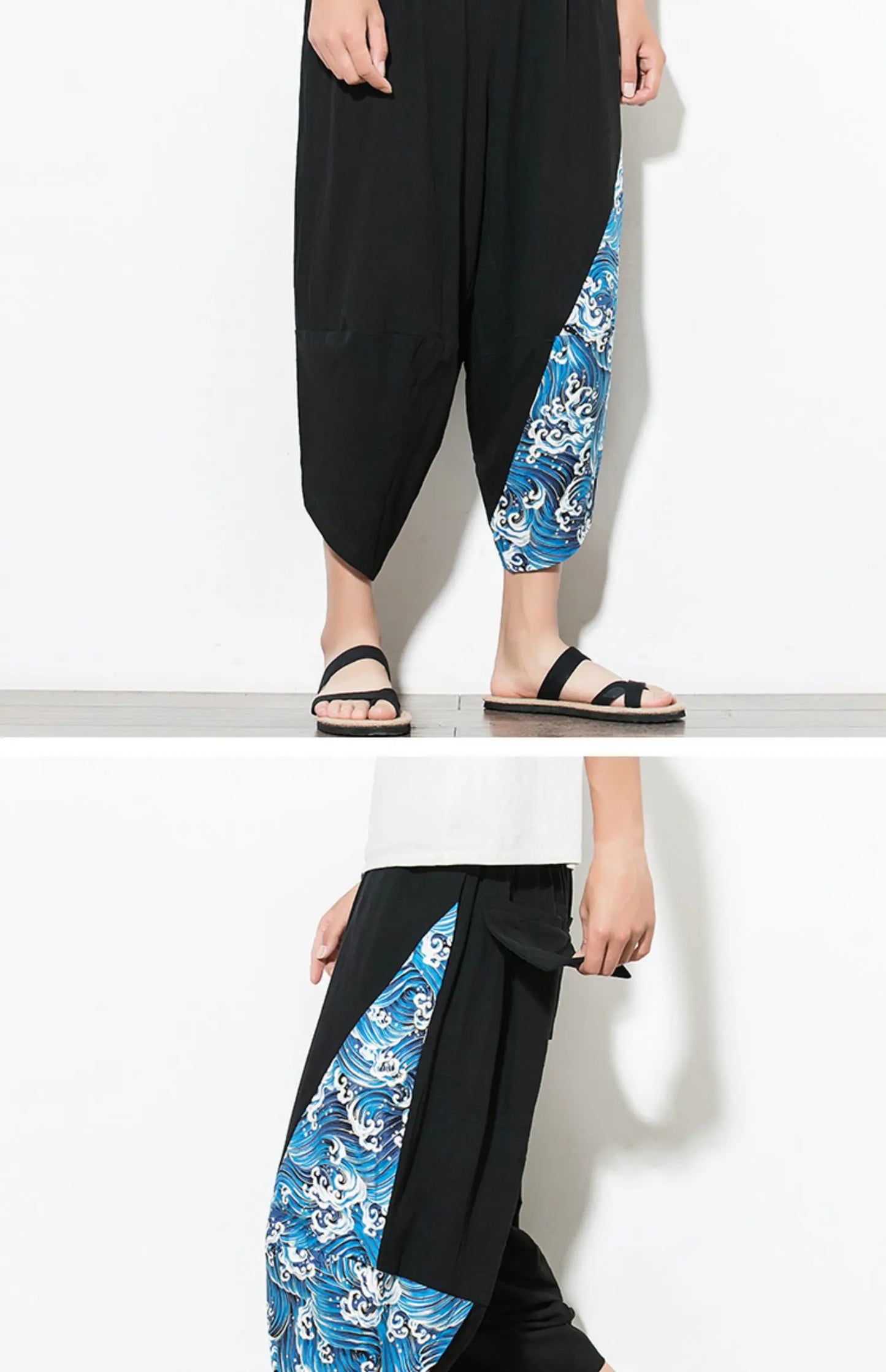 Men’s Harajuku Harem Pants – Vintage Patchwork Joggers