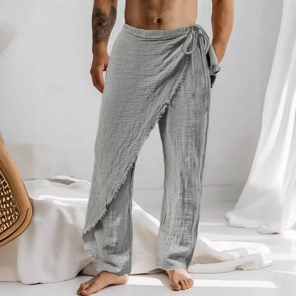Men’s Breathable Cross - Wrap Beach Harem Pants