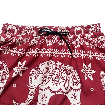 Elephant Pattern Festival Harem Pants for Men