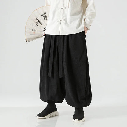 Corduroy Harem Pants for Men – Oversized Streetwear Trousers