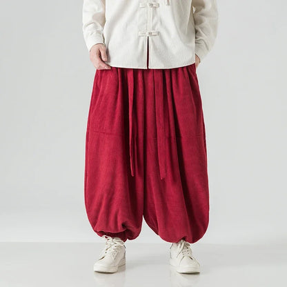Corduroy Harem Pants for Men – Oversized Streetwear Trousers