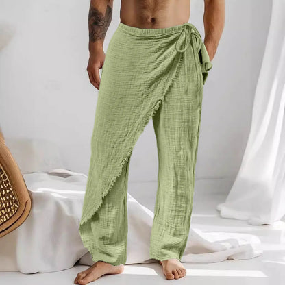 Men’s Breathable Cross - Wrap Beach Harem Pants