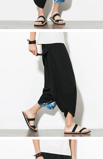 Men’s Harajuku Harem Pants – Vintage Patchwork Joggers
