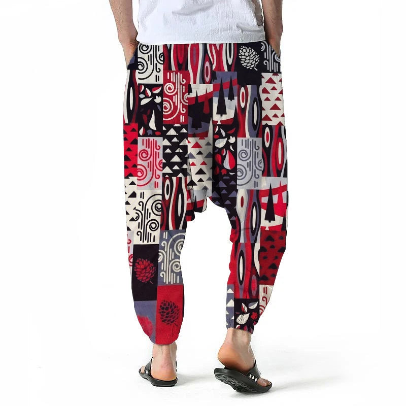 Harem Pants Men – Printed Rhythm Flow Pants - Harem Pants Men