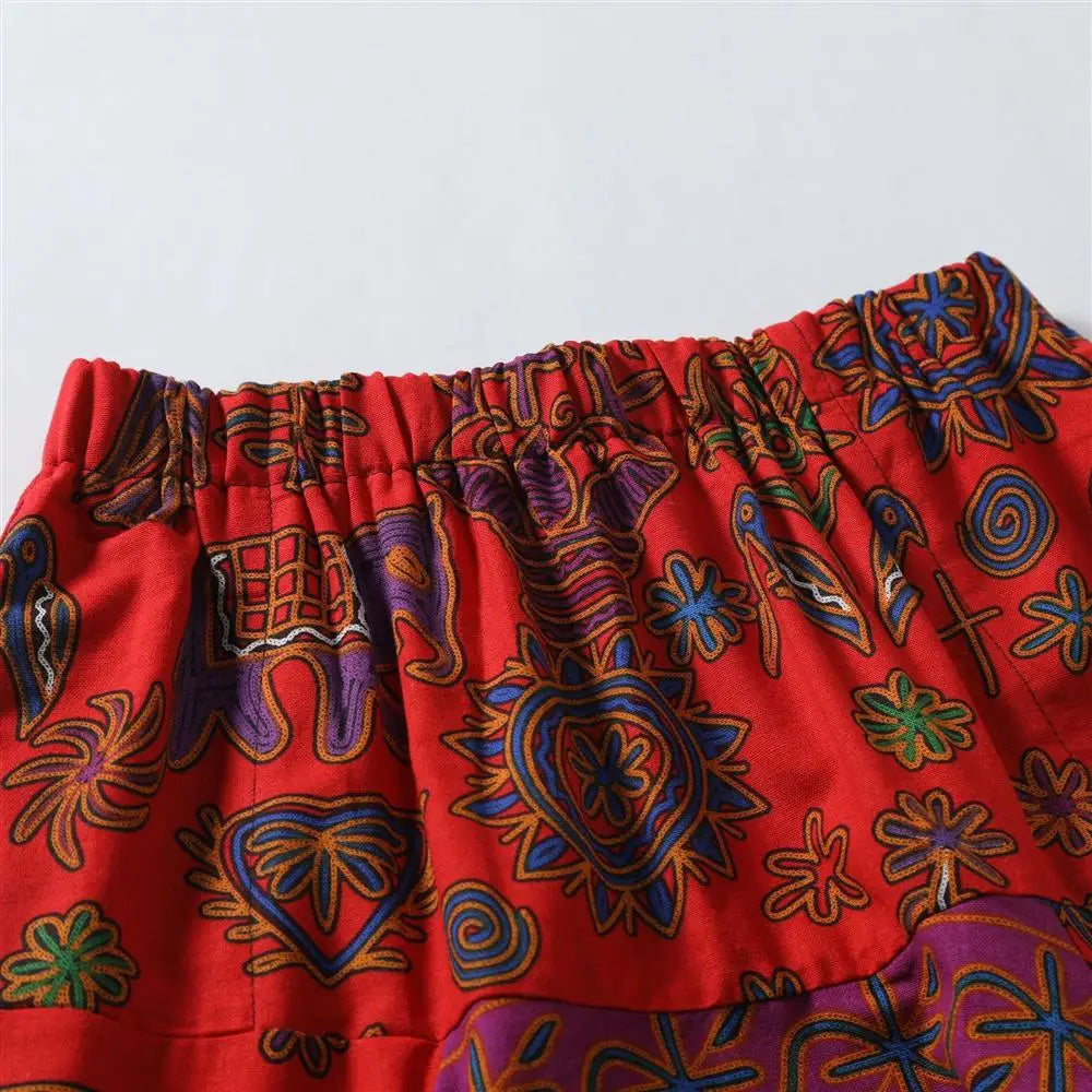 Red Vibe African Bloomers – Harem Pants Men Style - Harem Pants Men