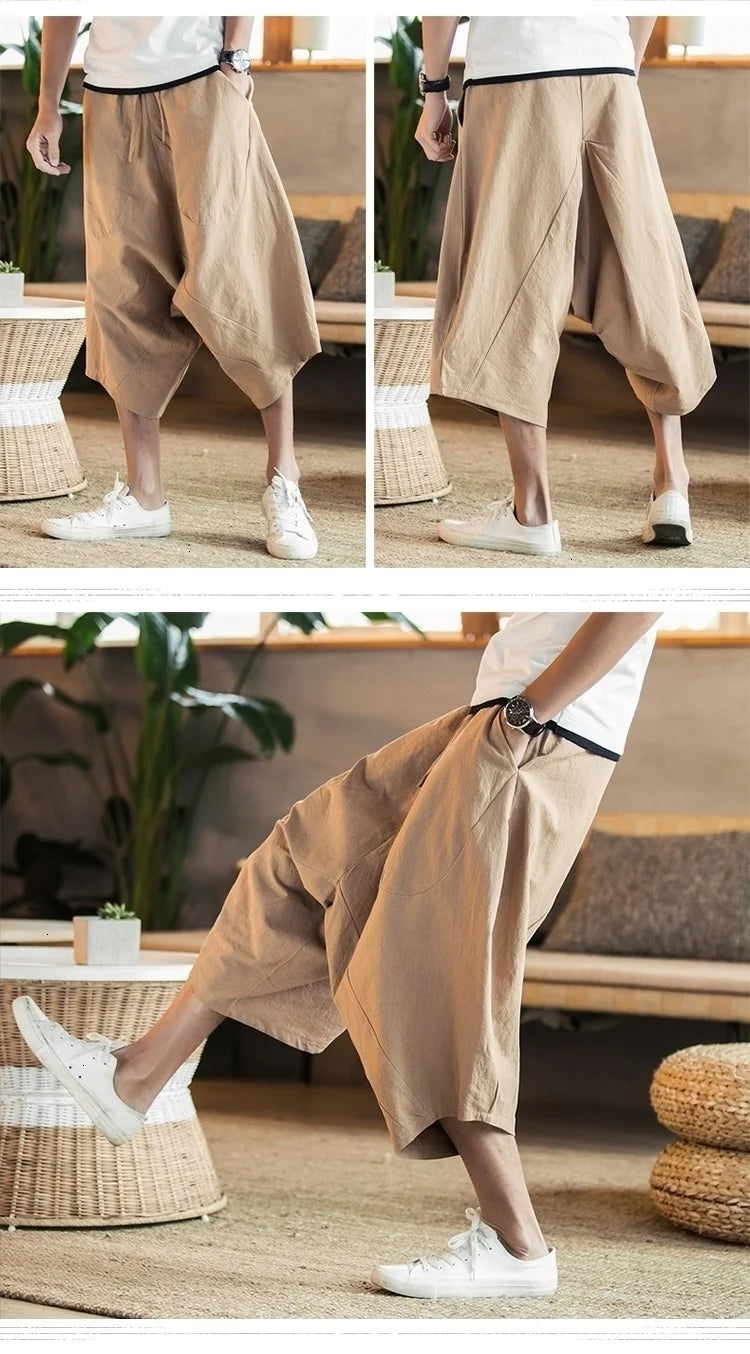 Harajuku Cotton Summer Harem Pants - Harem Pants Men