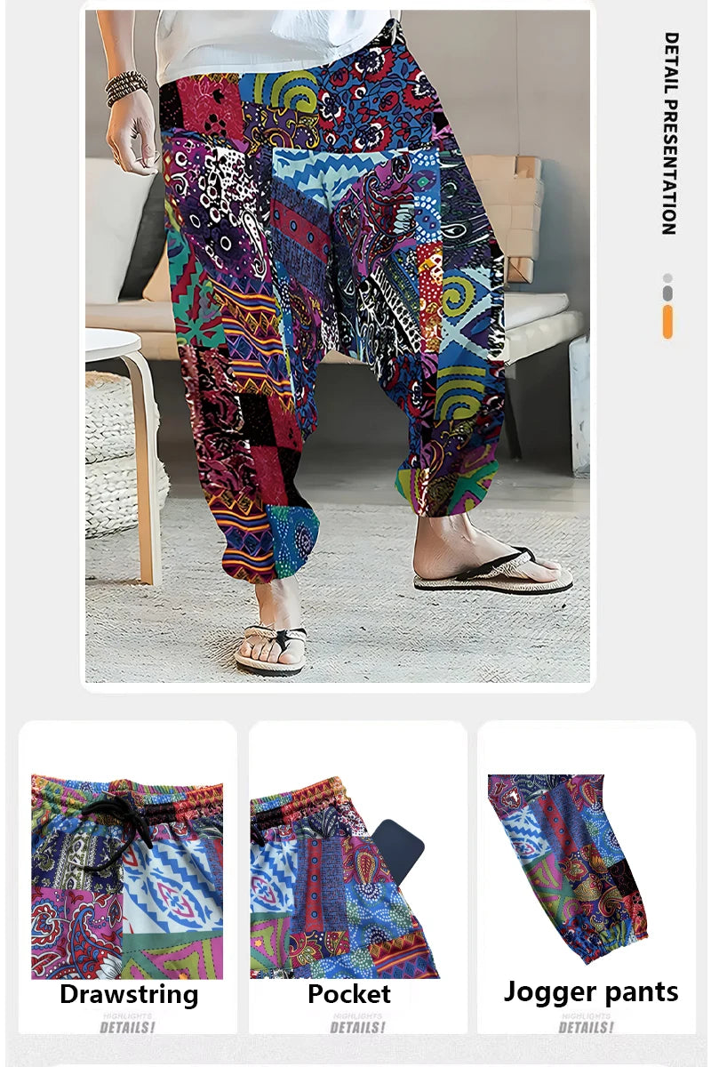 Patchwork Heritage Jogger – Harem Pants Men Style - Harem Pants Men
