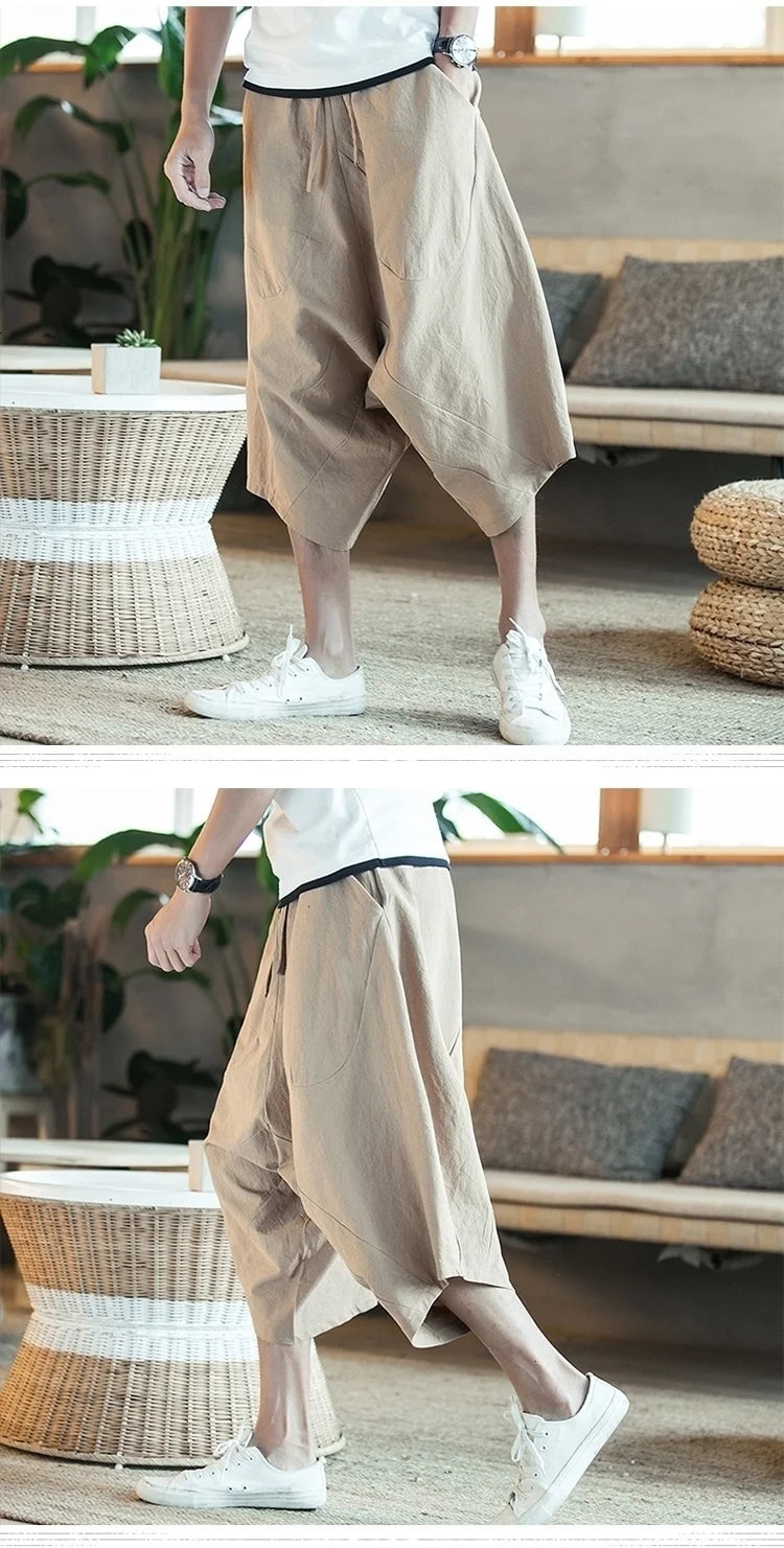 Harajuku Cotton Summer Harem Pants - Harem Pants Men
