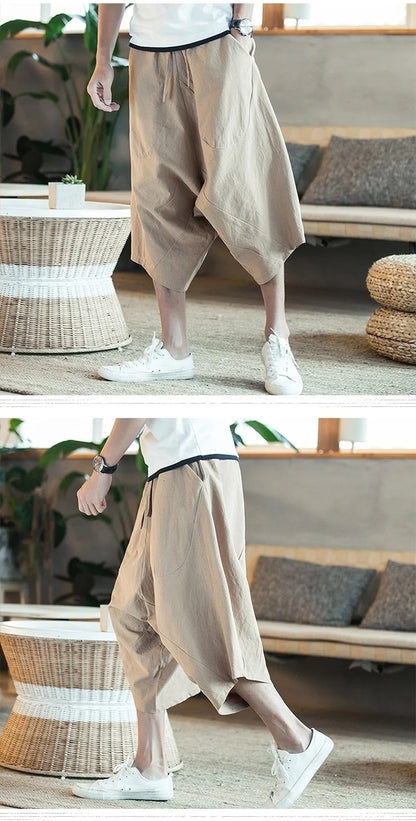 Harajuku Cotton Summer Harem Pants - Harem Pants Men