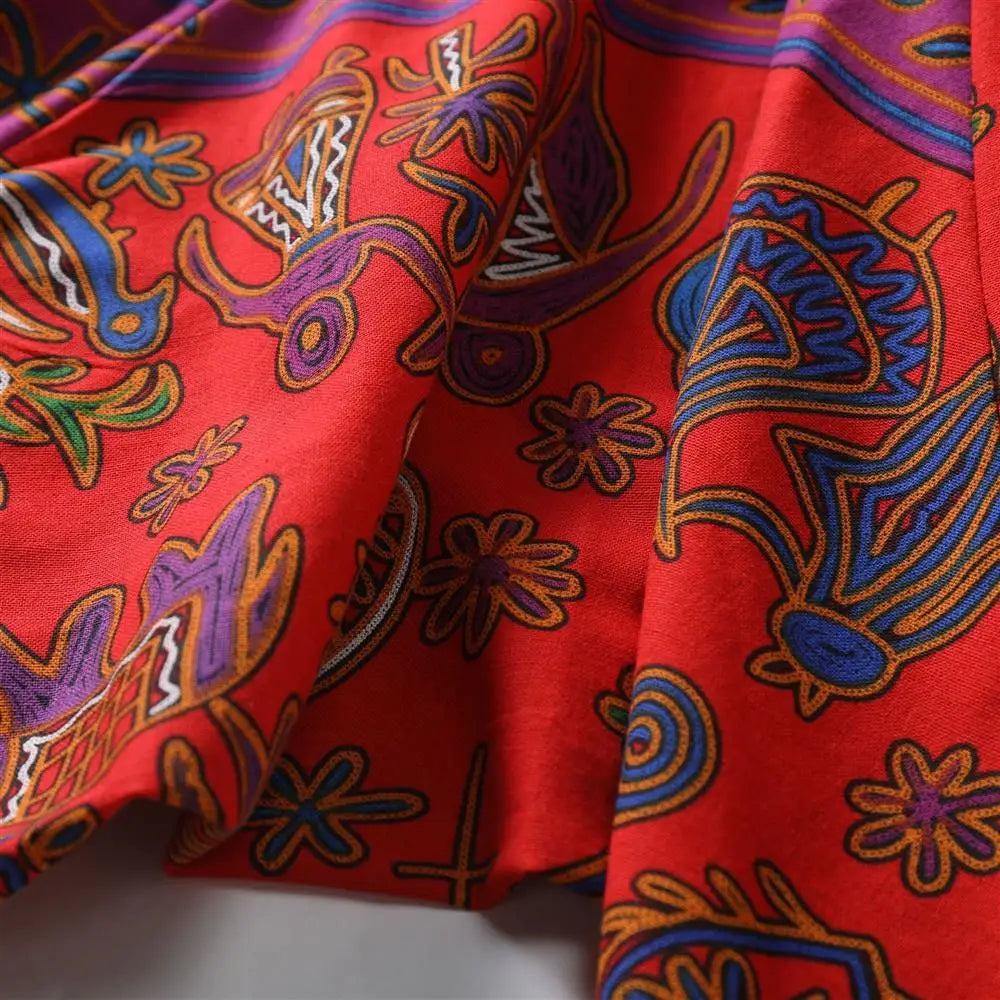 Red Vibe African Bloomers – Harem Pants Men Style - Harem Pants Men