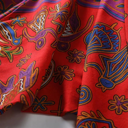 Red Vibe African Bloomers – Harem Pants Men Style - Harem Pants Men