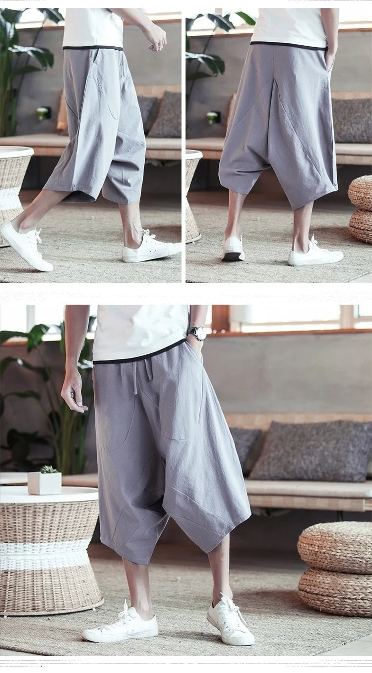 Harajuku Cotton Summer Harem Pants - Harem Pants Men