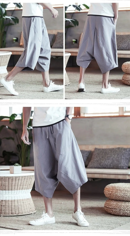 Harajuku Cotton Summer Harem Pants - Harem Pants Men
