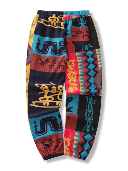 Boho Tribal Harem Pants for Men – Summer Cotton Linen - Harem Pants Men