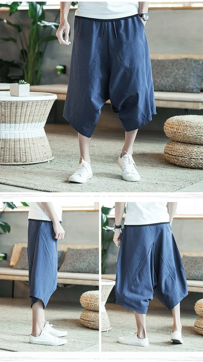 Harajuku Cotton Summer Harem Pants - Harem Pants Men