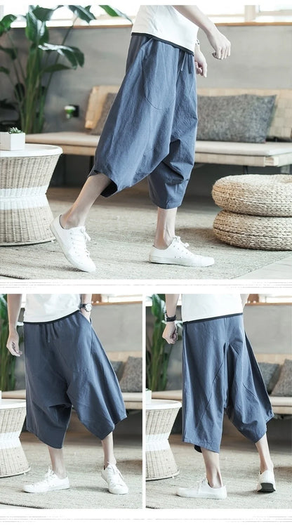 Harajuku Cotton Summer Harem Pants - Harem Pants Men