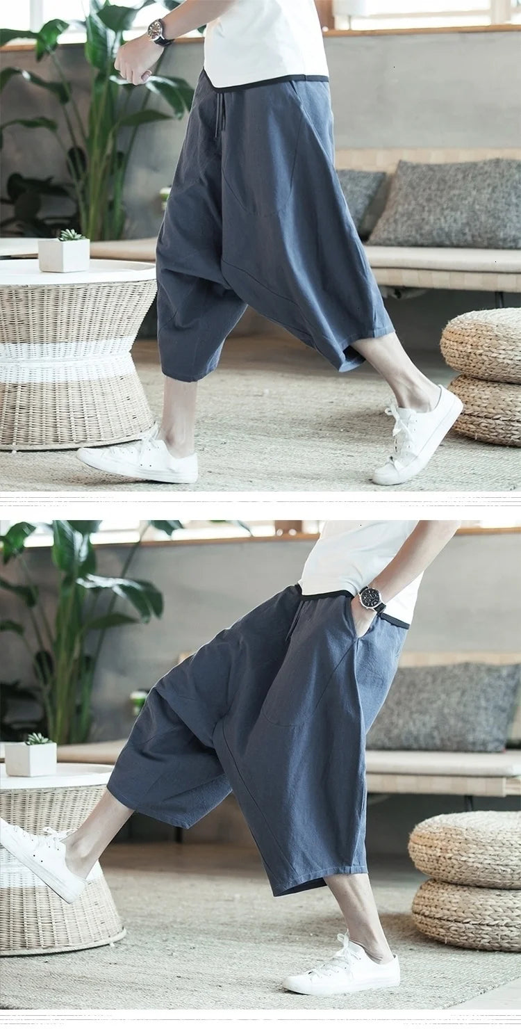 Harajuku Cotton Summer Harem Pants - Harem Pants Men
