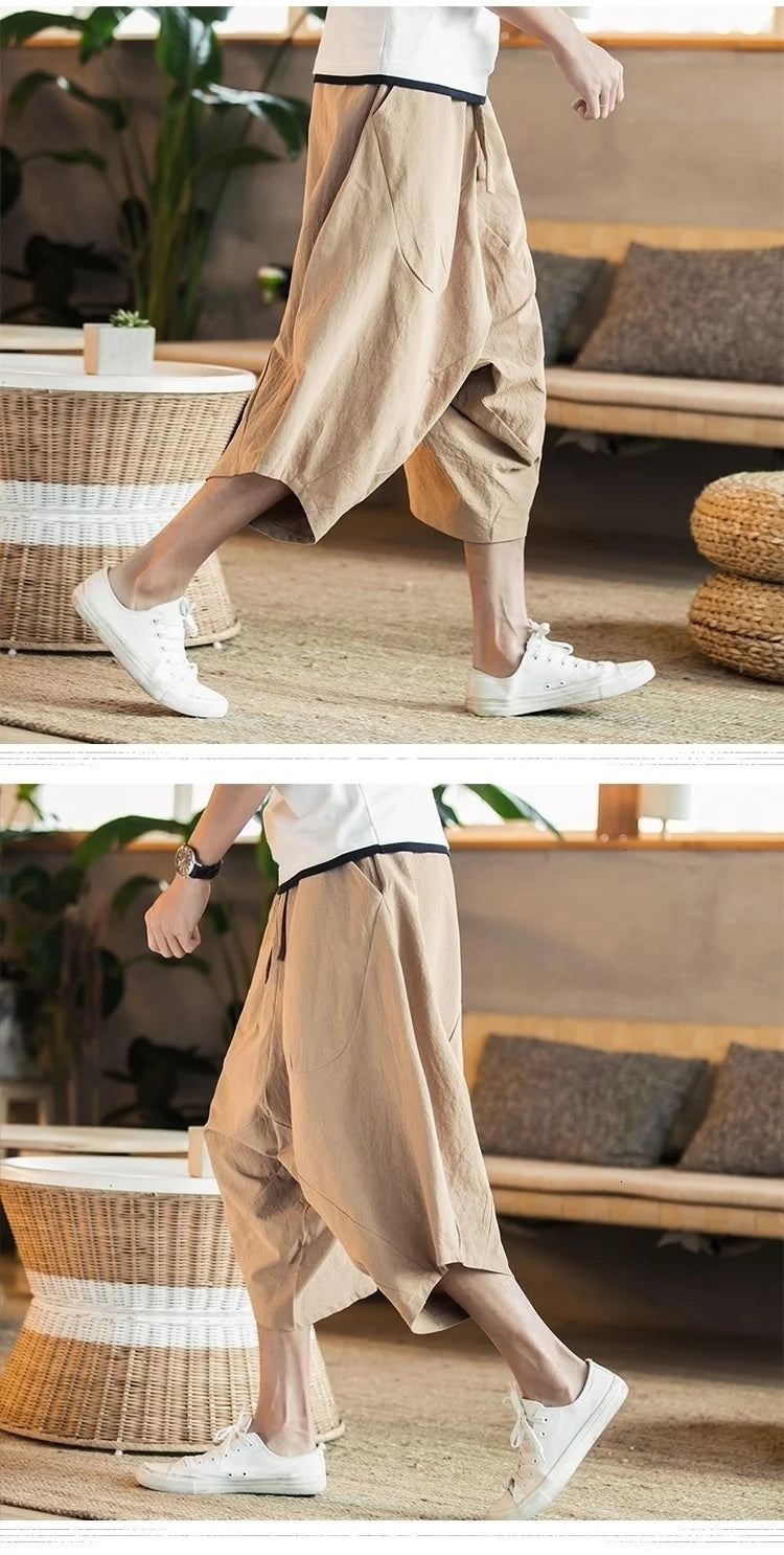 Harajuku Cotton Summer Harem Pants - Harem Pants Men