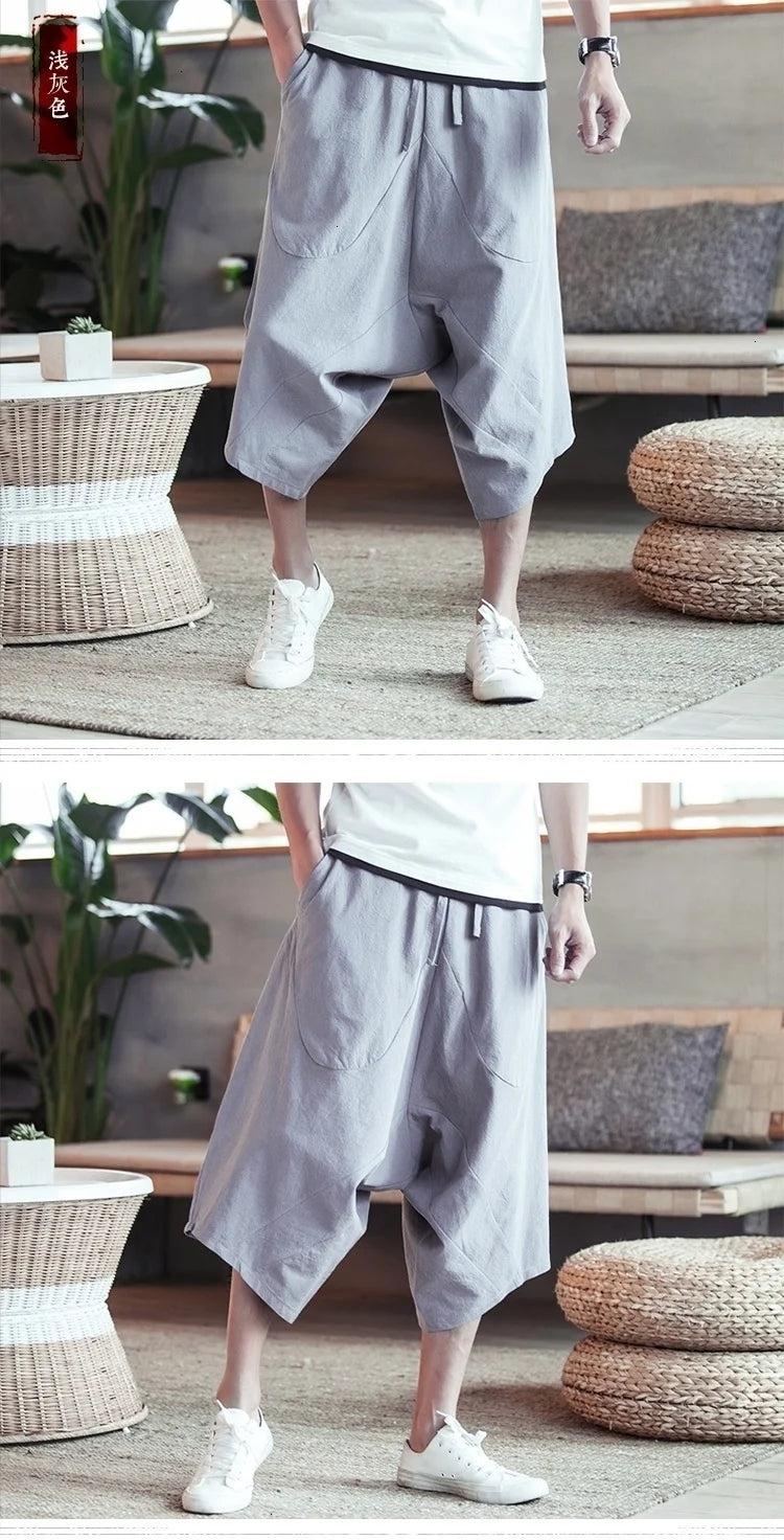 Harajuku Cotton Summer Harem Pants - Harem Pants Men