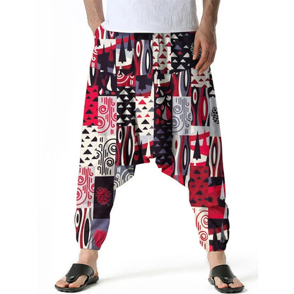 Harem Pants Men – Printed Rhythm Flow Pants - Harem Pants Men