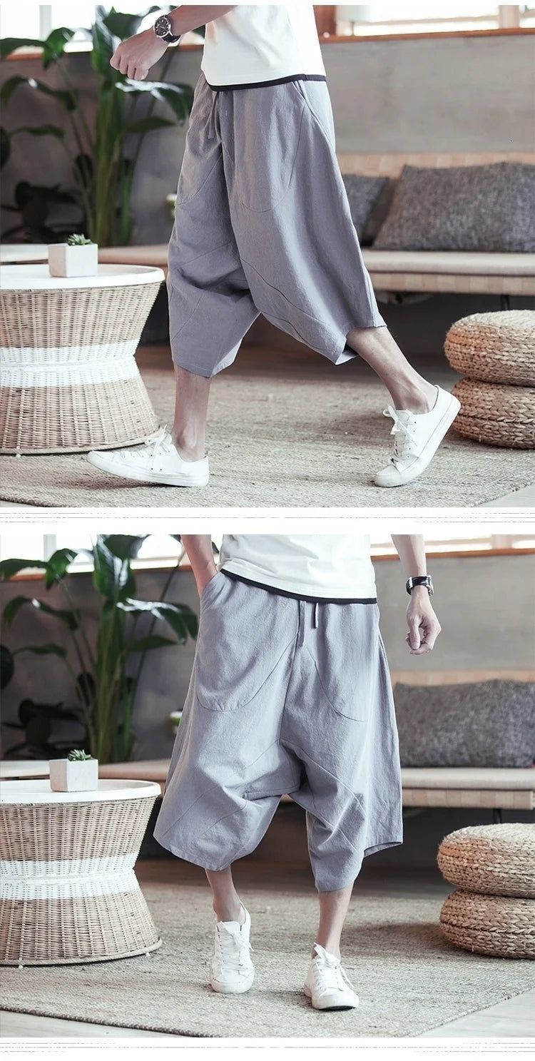 Harajuku Cotton Summer Harem Pants - Harem Pants Men