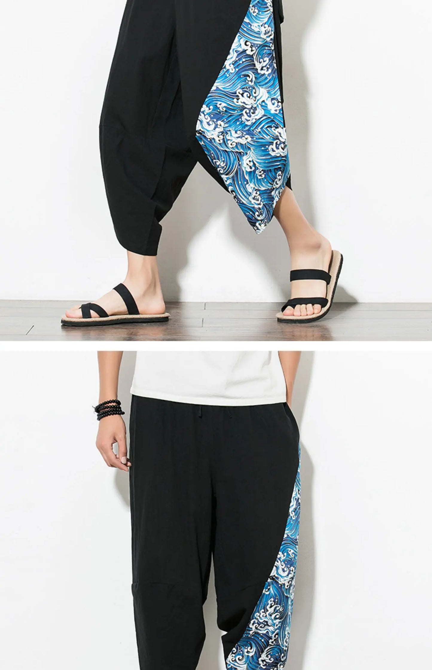 Men’s Harajuku Harem Pants – Vintage Patchwork Joggers