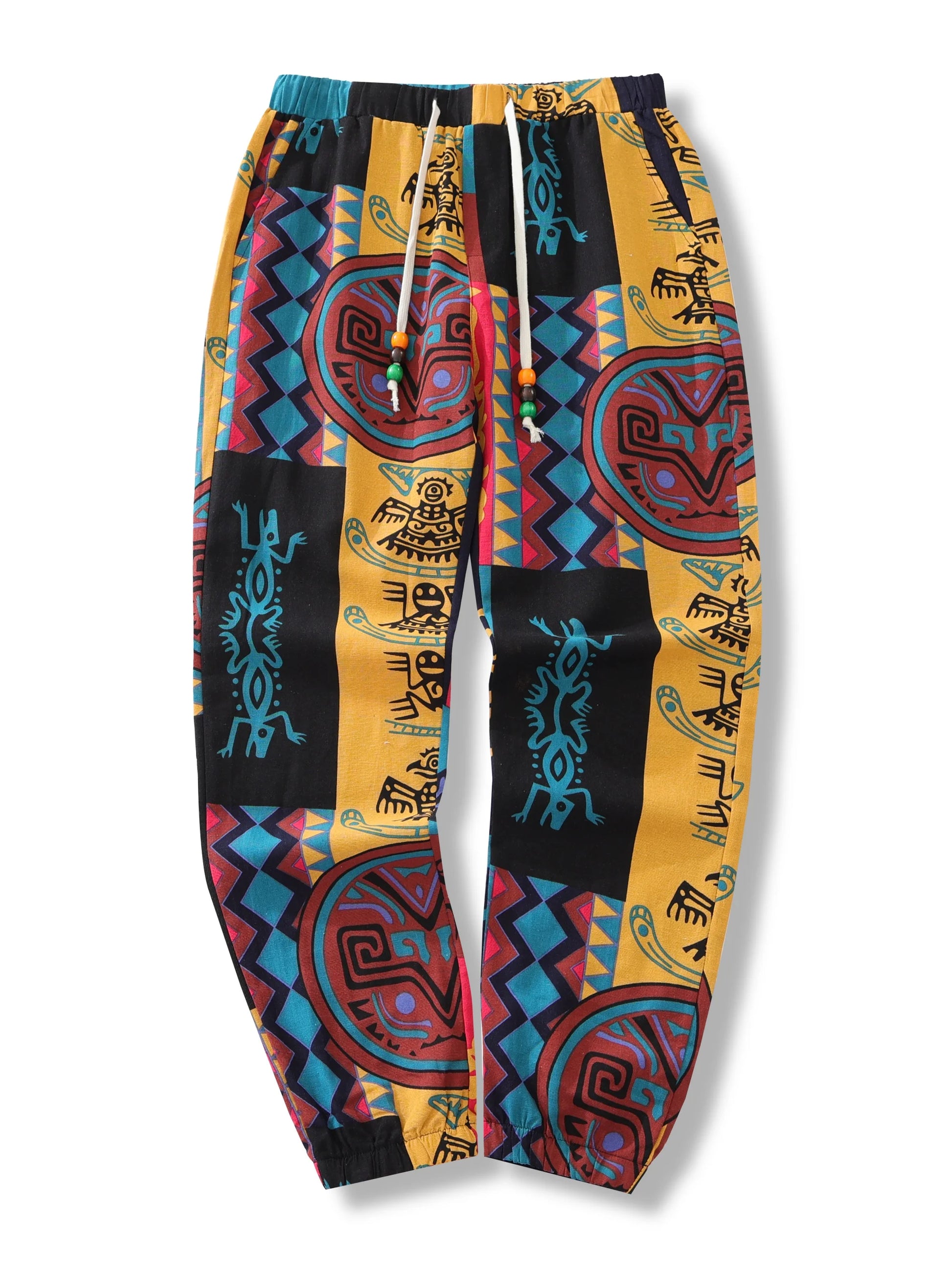 Boho Tribal Harem Pants for Men – Summer Cotton Linen - Harem Pants Men