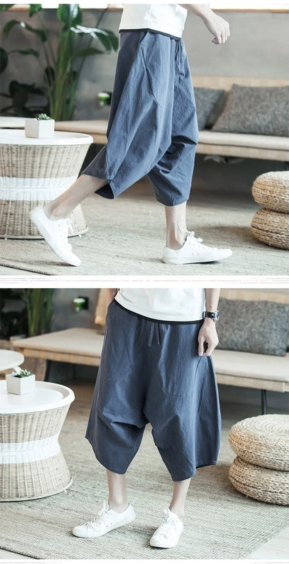 Harajuku Cotton Summer Harem Pants - Harem Pants Men