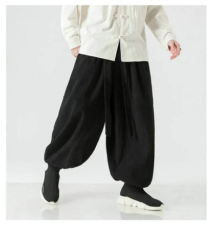 Corduroy Harem Pants for Men – Oversized Streetwear Trousers