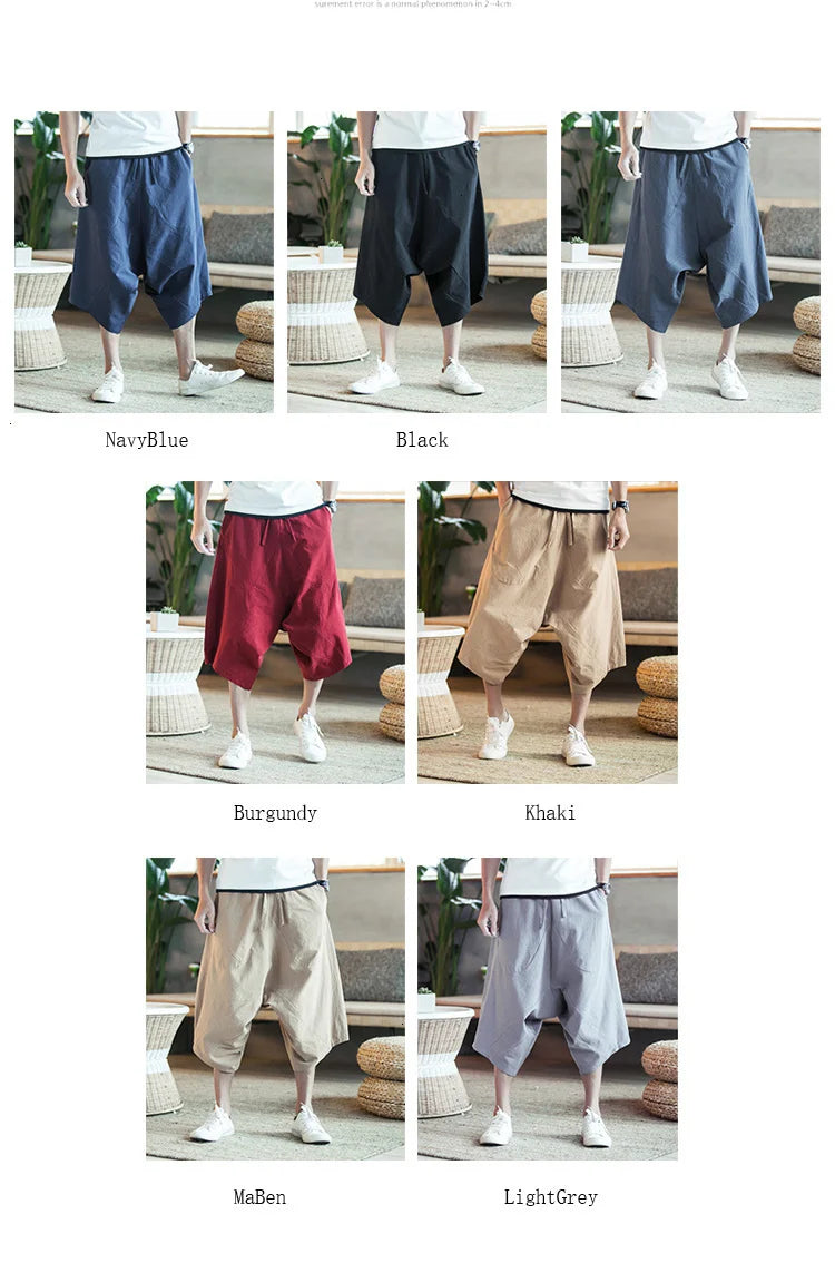 Harajuku Cotton Summer Harem Pants - Harem Pants Men