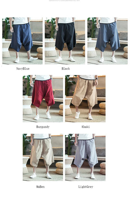 Harajuku Cotton Summer Harem Pants - Harem Pants Men