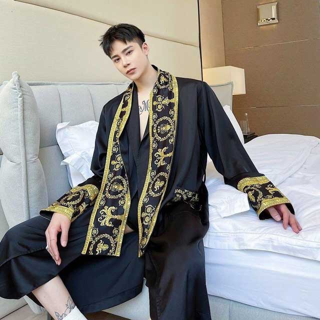 Soft Japanese Nightgown - Harem Pants Men