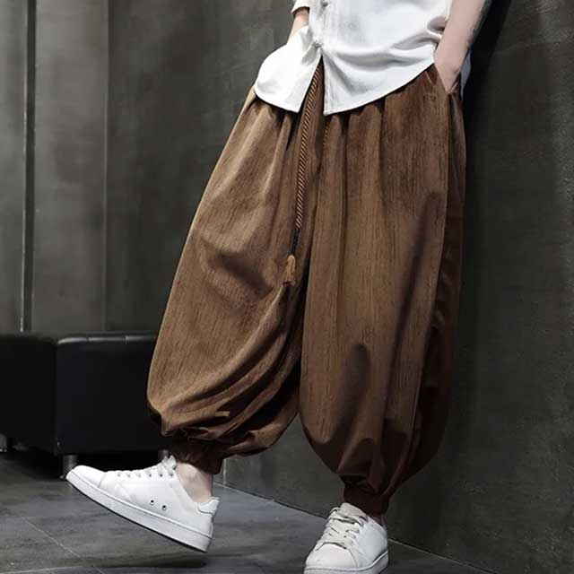 Streetwear Hakama Pants - Harem Pants Men