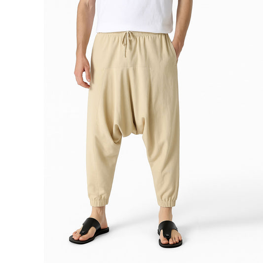 Loose Cotton Linen Harem Joggers – Men’s Casual Yoga Streetwear Pants