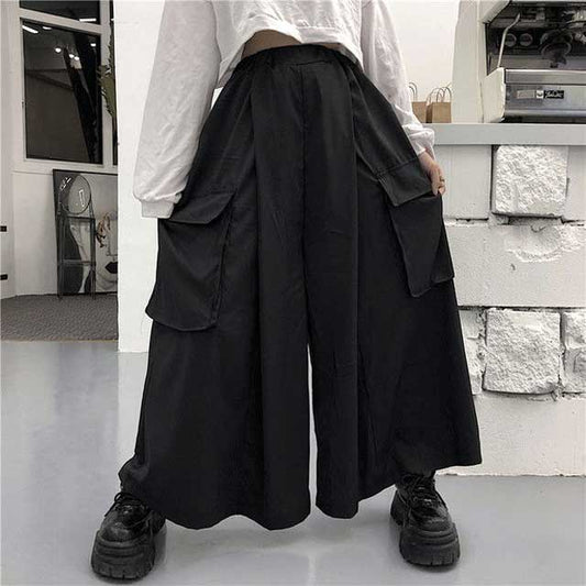 Wide Hakama Style Pants - Harem Pants Men