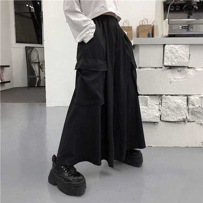 Wide Hakama Style Pants - Harem Pants Men