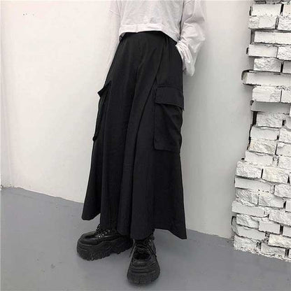 Wide Hakama Style Pants - Harem Pants Men