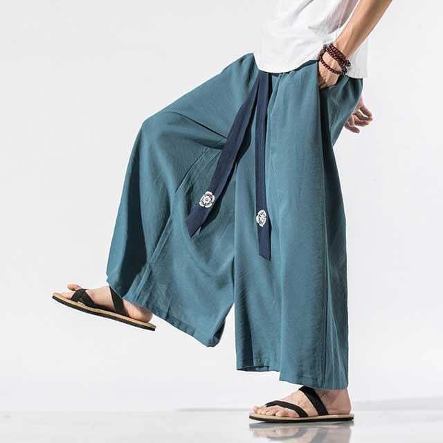 Wide Leg Hakama - Harem Pants Men