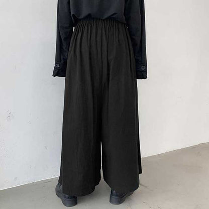 Wide Leg Hakama Style Trousers - Harem Pants Men