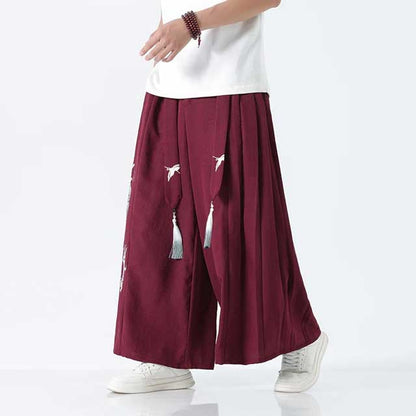 Dragon Hakama Pants - Harem Pants Men