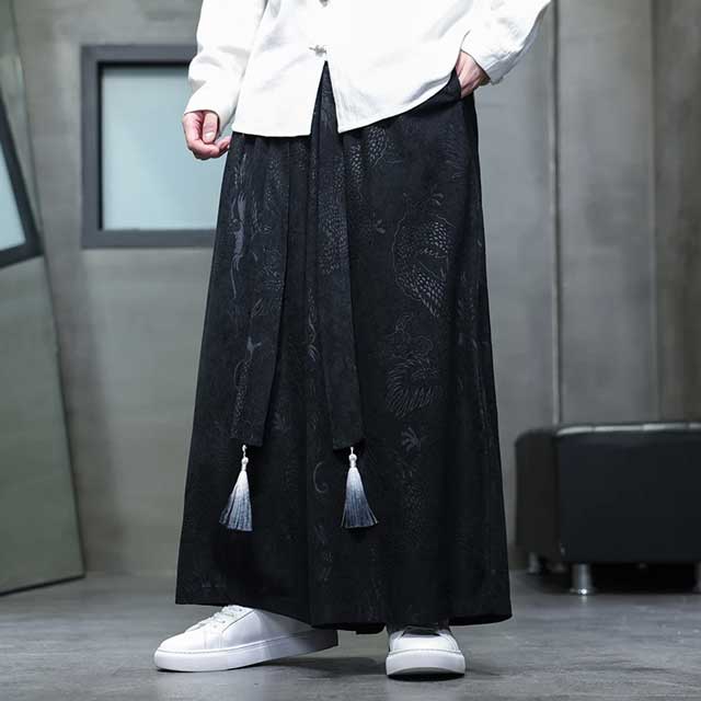 Hakama Style Trousers - Harem Pants Men